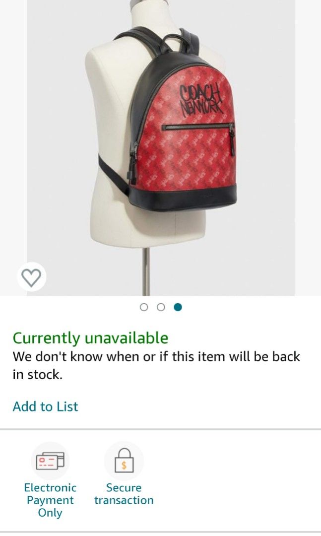 coach barrow backpack Large Court In Signature Canvas Coach Barrow Backpack With Horse
