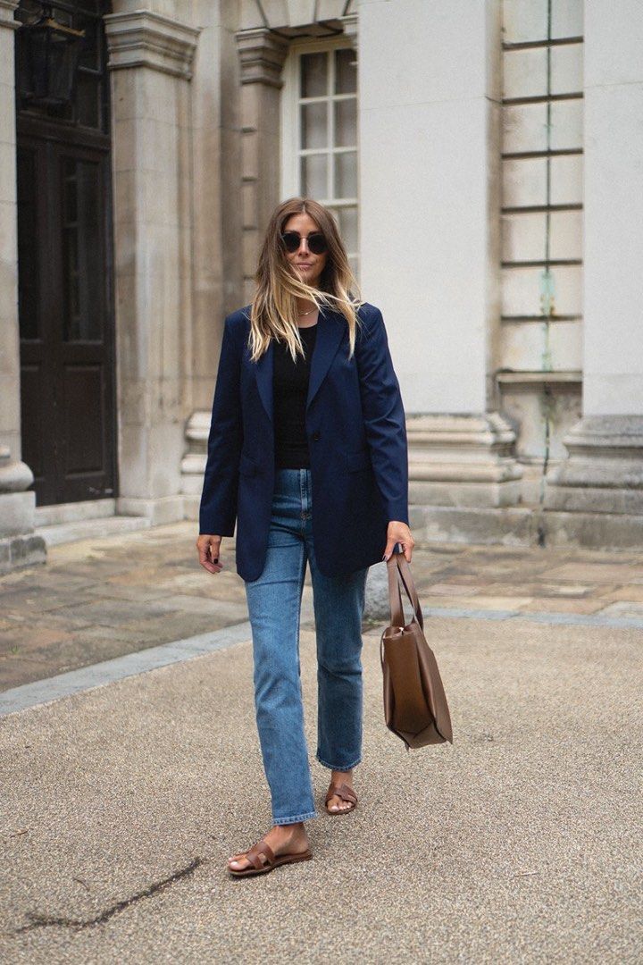The row navy blazer discount