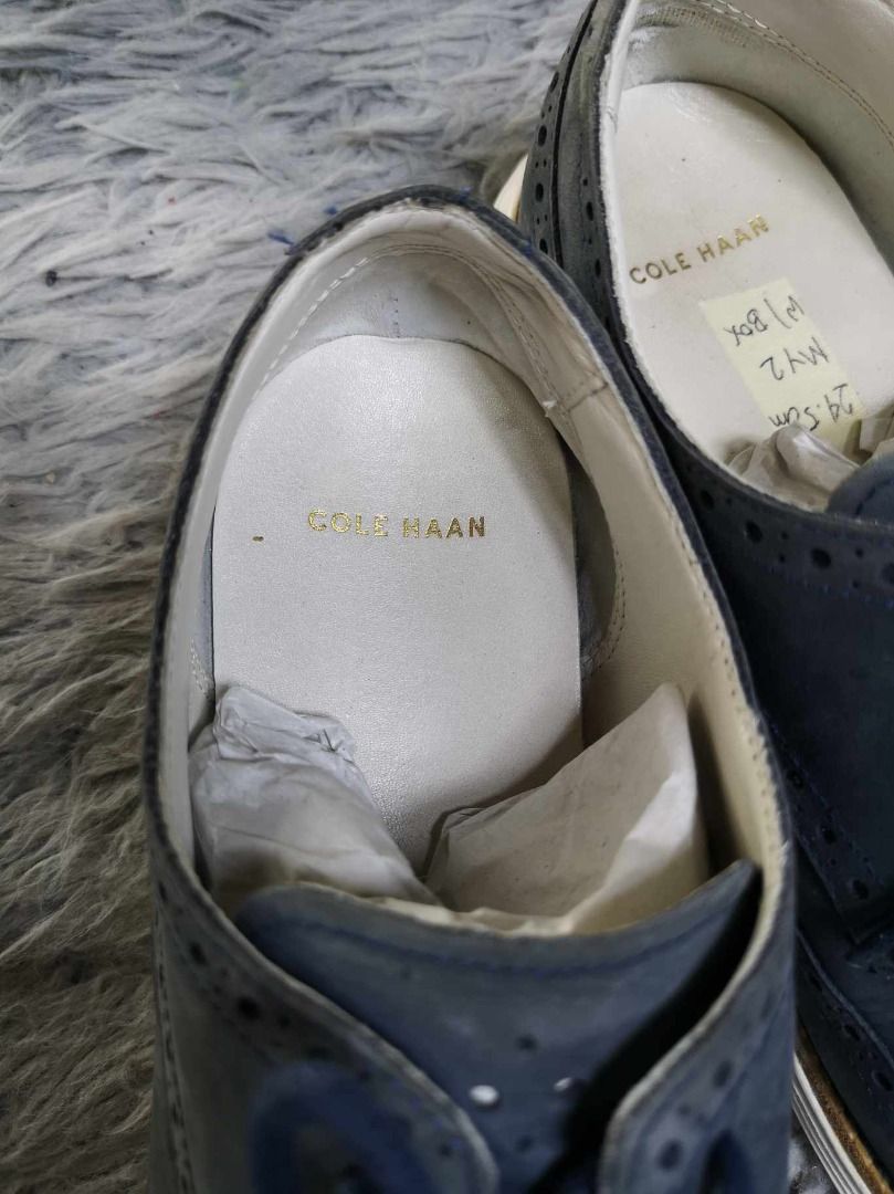 Cole Haan Blue Suede leather Oxford Shoes Men s Fashion Footwear