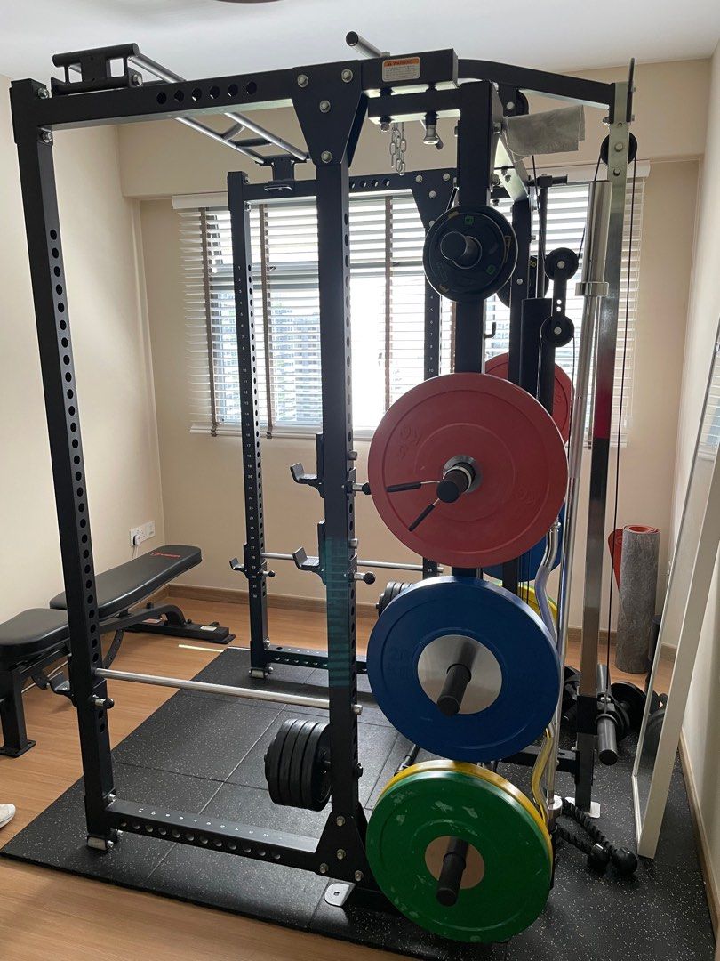 Complete FOLDABLE Home Gym Set with Mat and Bench