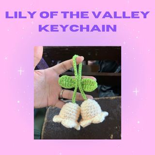 Crochet Lily of the Valley Keychain