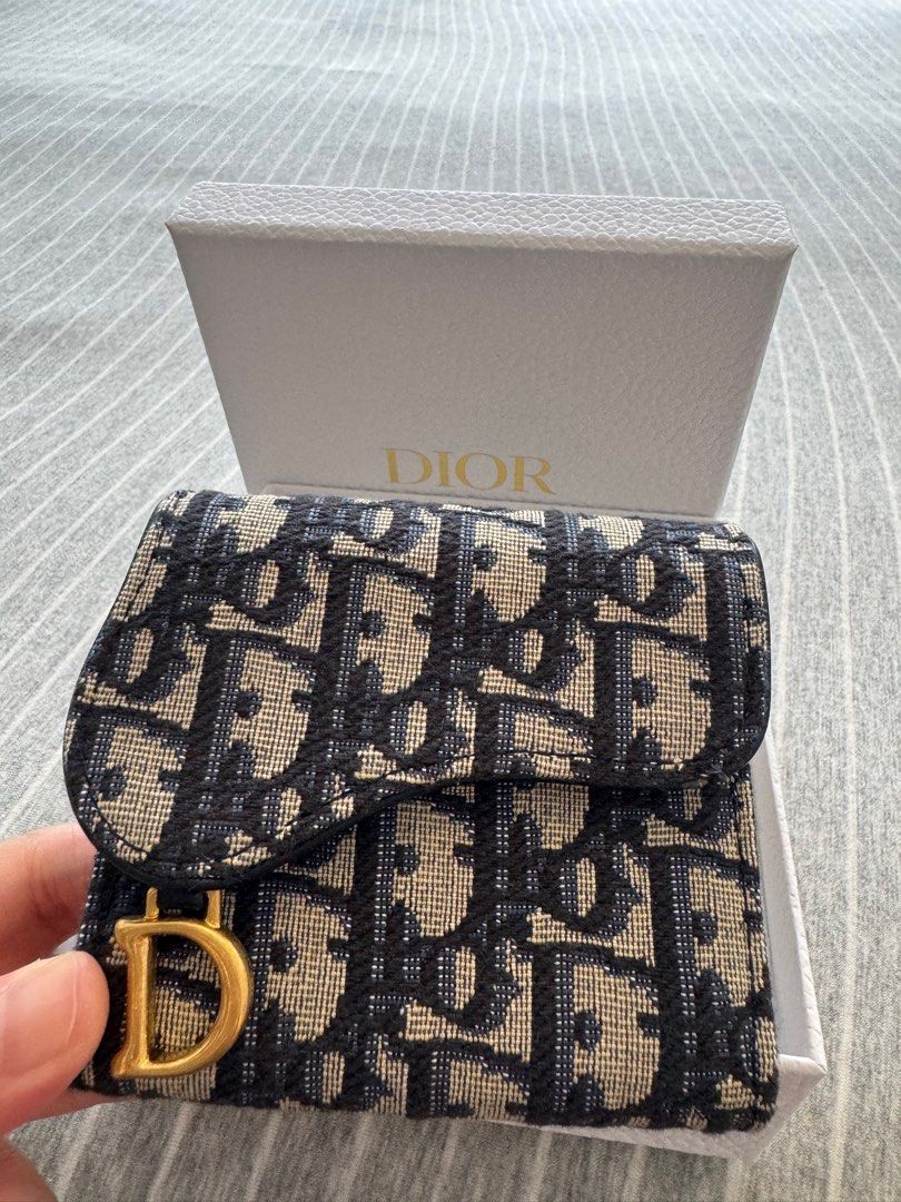 Christian dior top saddle wallet