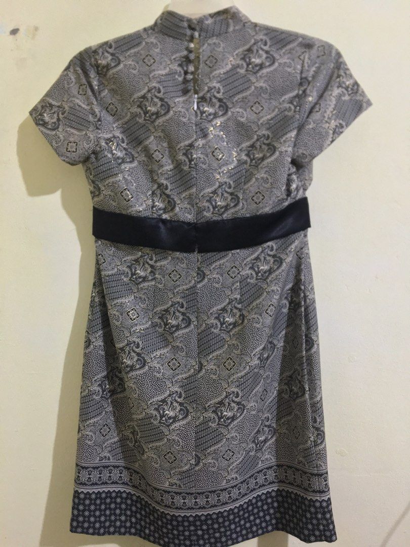 Dress batik semi formal elegant gaun batik