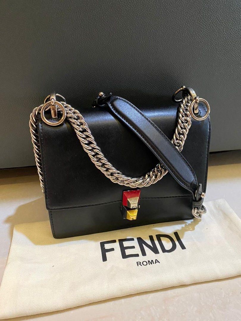 Fendi Kan I small Chain Black