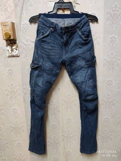 Cargo Jeans Zara, Men's Fashion, Bottoms, Jeans on Carousell