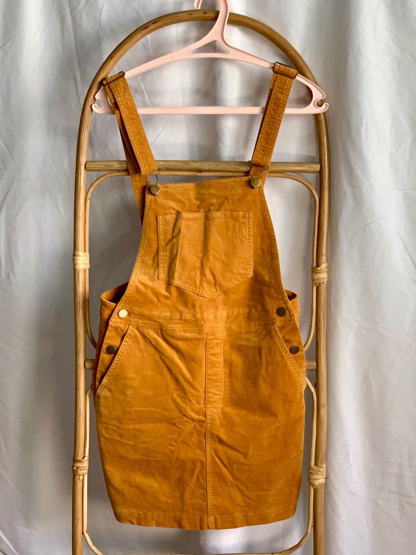 Yellow overall dress forever 21 on sale