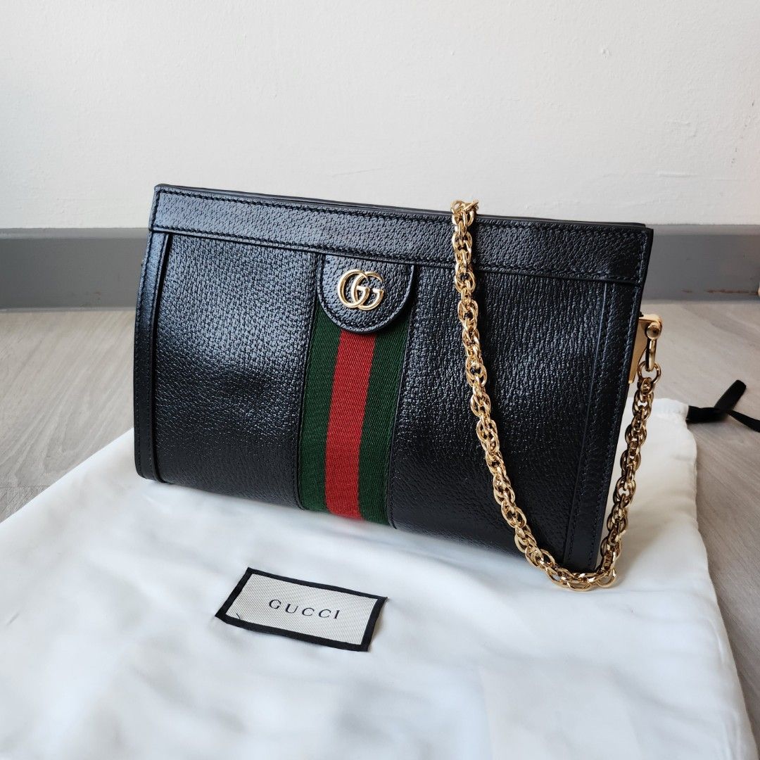 GUCCI Ophidia Black Chain Shoulder Hand Bag Luxury Bags