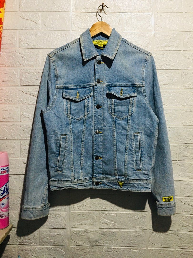 Guess x chinatown market x smiley uo exclusive denim trucker jacket deals