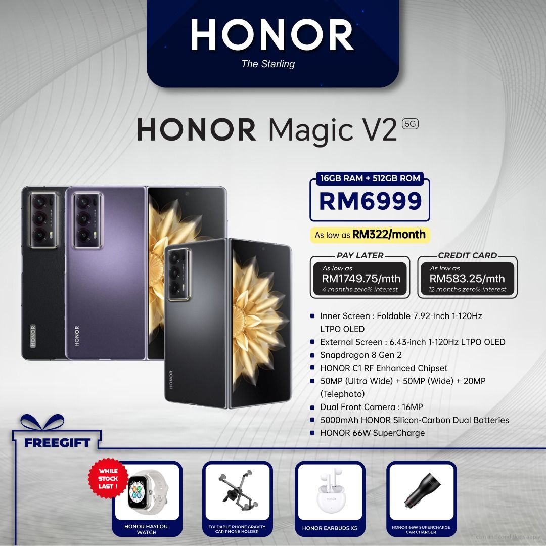 Honor Magic V2 5G 16GB RAM 256GB ROM - スマートフォン本体