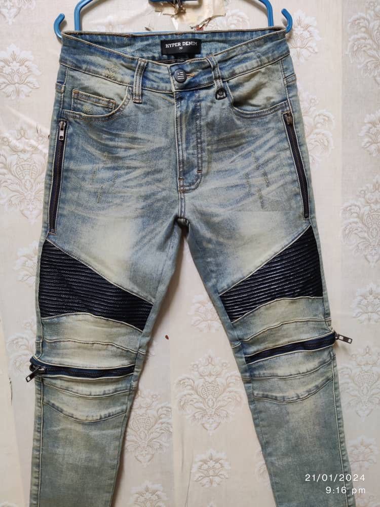 HYPER DENIM BIKER JEANS SKINNY FIT Men s Fashion Bottoms Jeans