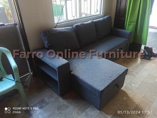 Imported L shape sofabed with pull out and storage