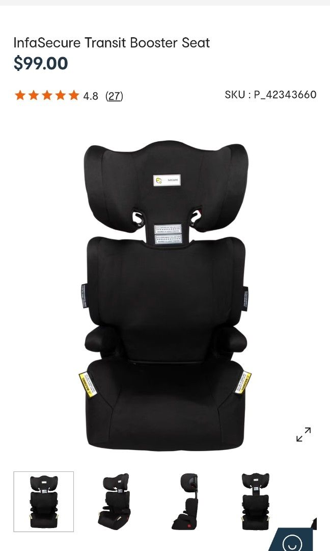 Infasecure transit on sale booster seat