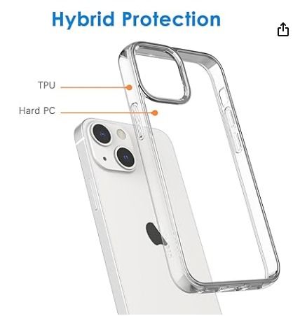 Phone Case for iPhone 13 Pro 6.1 inch, Corners TPU Bumper, Thin & Clear  Anti-Scratch, Shockproof & Dropproof Cover