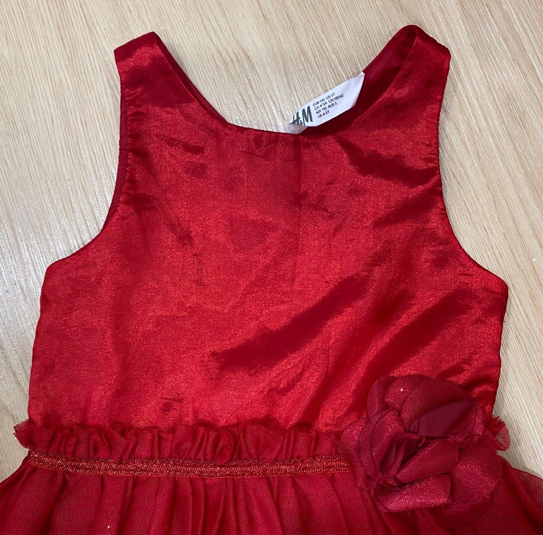 h and m red dress