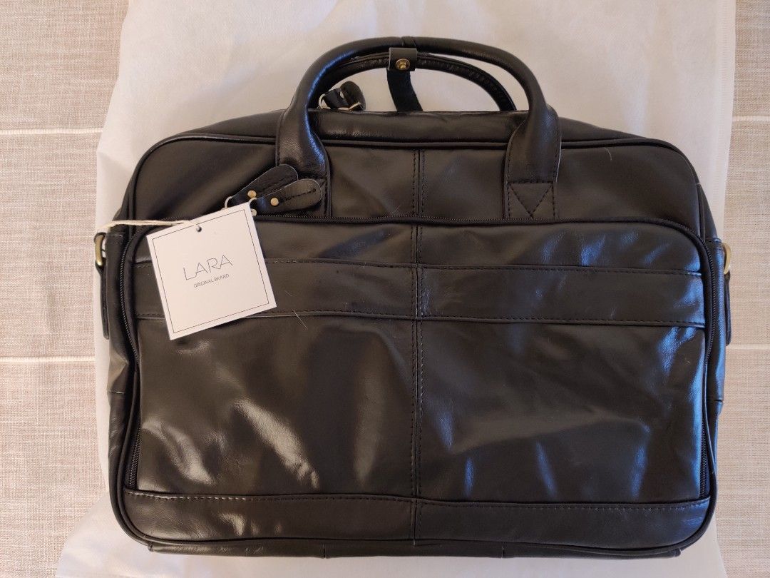 Lara Men s Classic Retro Cowhide Leather Briefcase