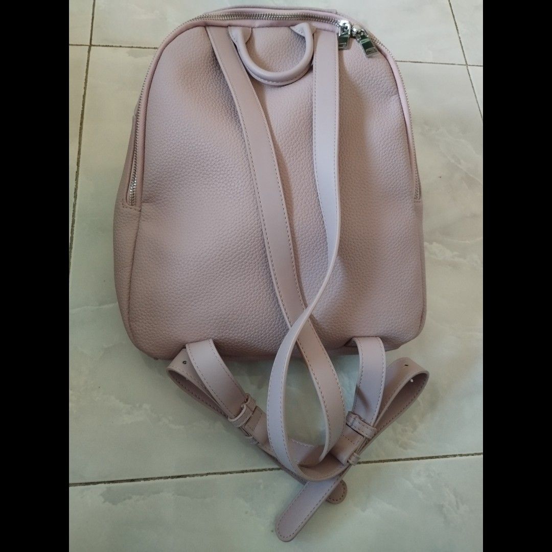 pink leather backpack womens