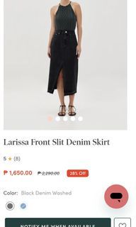Love Bonito Larissa Black Denim Midi Skirt