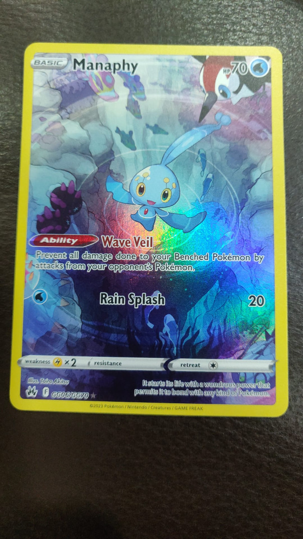 Manaphy Full Art Galarian Gallery GG06/GG70, Hobbies & Toys, Toys & Games  on Carousell