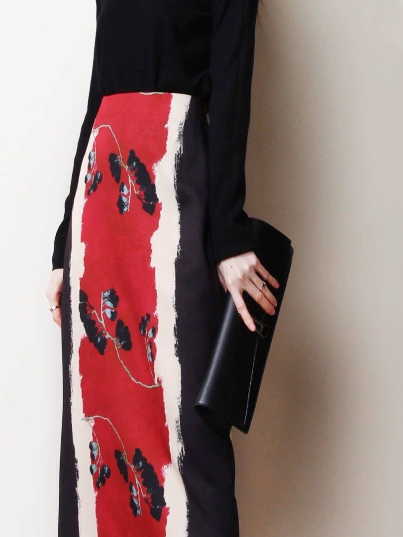 Floral pencil skirt vintage best sale