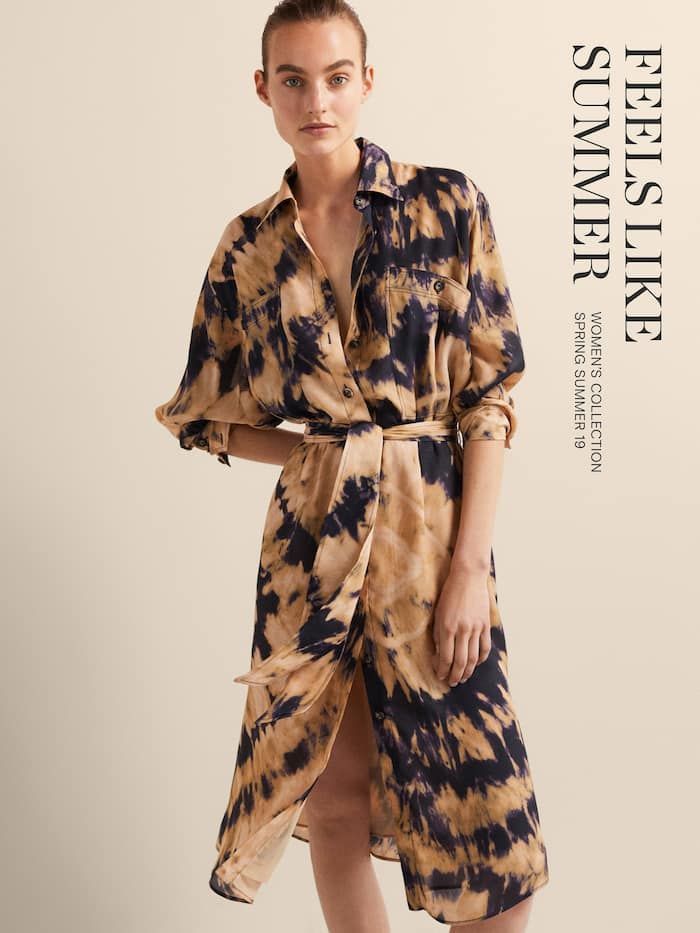 Massimo dutti tie dye silk dress Women s Fashion Dresses Sets