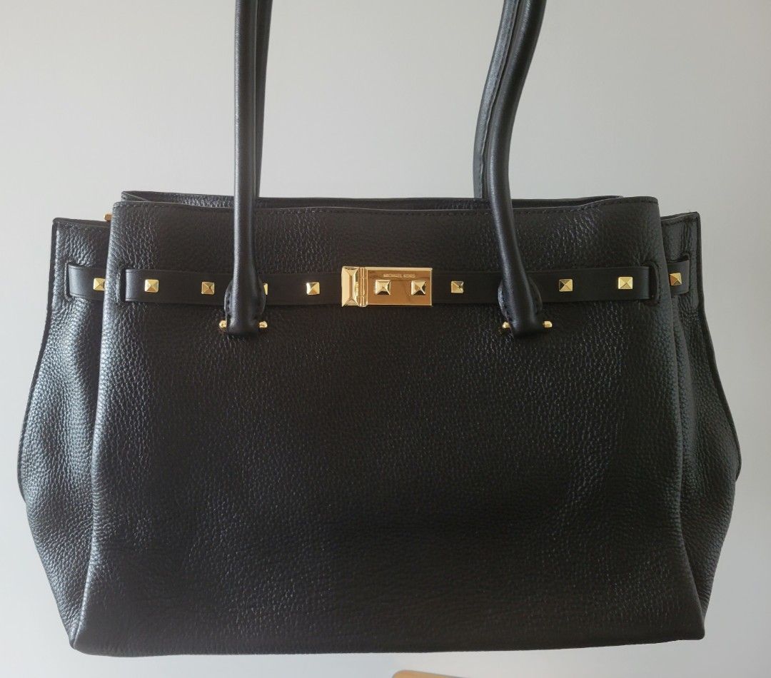 Gold michael kors tote on sale