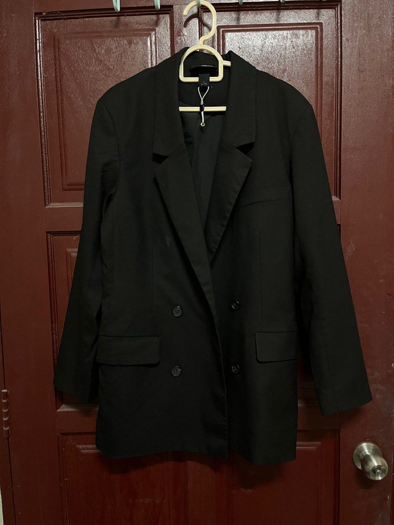 Monki Double Breasted Blazer Women s Fashion Coats Jackets and Outerwear on Carousell