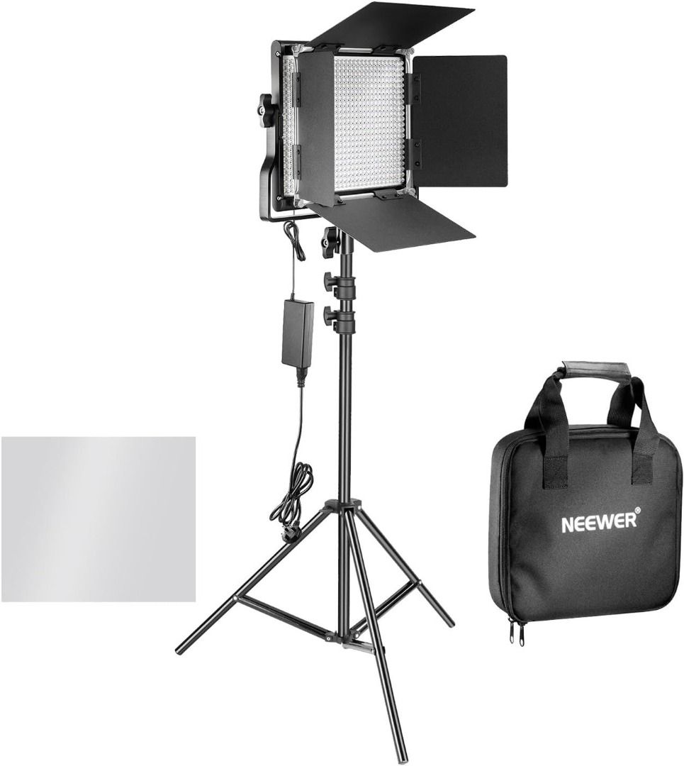 Neewer Dimmable Bi-Color LED with U Bracket Professional Video Light for  Studio,  Outdoor Video Photography Lighting Kit, Durable Metal  Frame