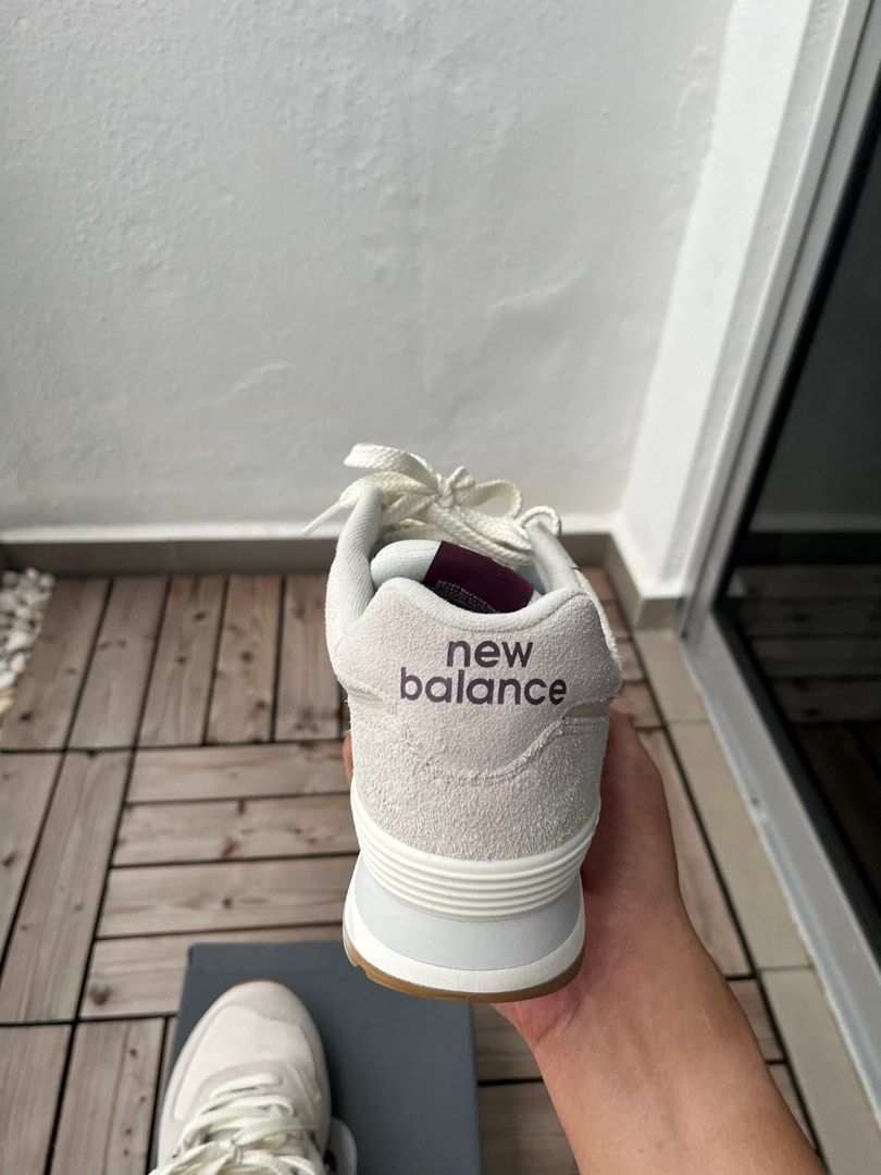 New Balance 574 white maroon Men s Fashion Footwear Sneakers on