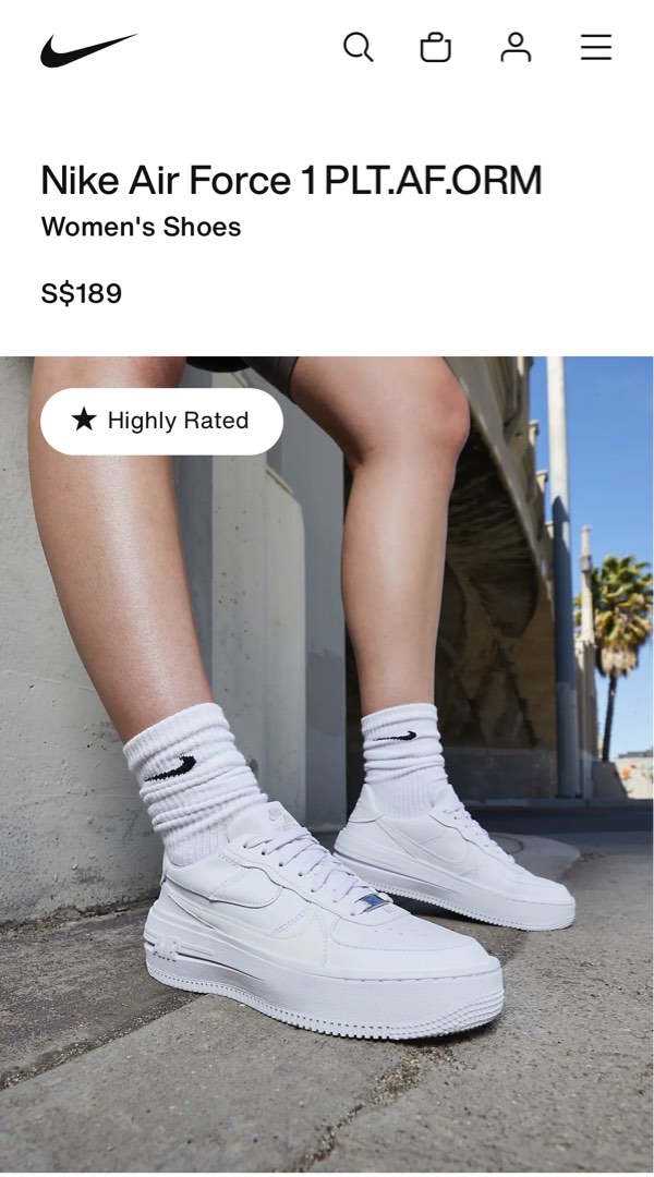 White air force 1 platforms top