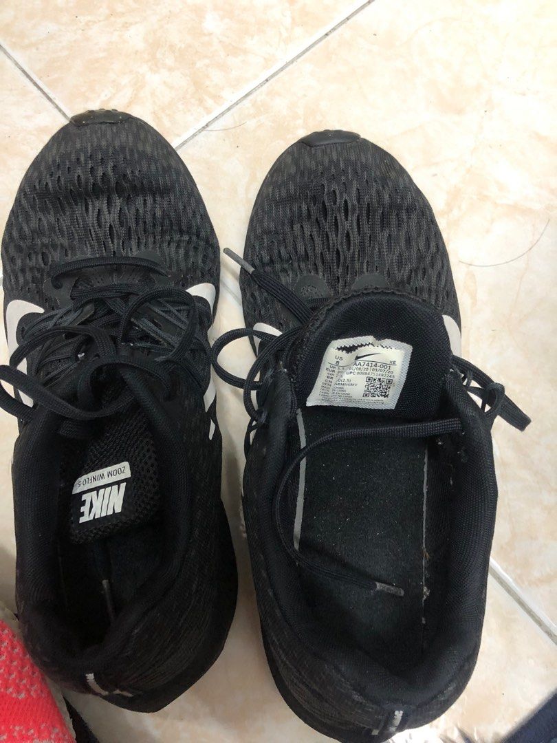Nike zoom sport shoes black size 39 24.5cm preloved