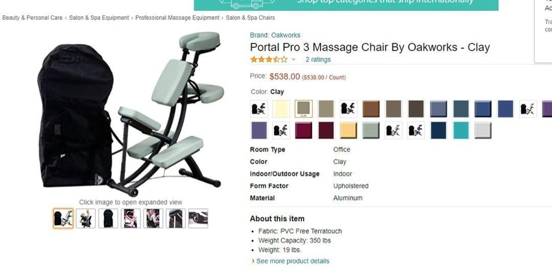 Oakworks Portal Pro 3 Massage Chair Clay Color Furniture Home