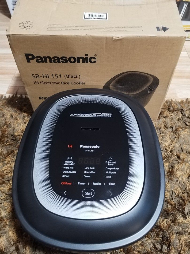Panasonic Low Sugar Induction Heater Rice Cooker (Category: Cookers) located in Taytay. Submitted by mikz_1303 (Listing ID 1282695875, Image 2). Description: Panasonic Low Sugar Induction Heater Rice Cooker 📌 Model : SR-HL151 📌Easy Cook Low Sugar Rice 📌220V 📌Capacity : 1.5L 📌Php 12,000 📌Australian Mall Pullout 📌Use as Demo and Display Unit 📌With Box and Manual Pm me for more info.....