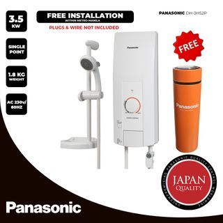 Panasonic Water Heater DH-3HS2PR SINGLEPOINT FREE INSTALLATION LABOR SERVICE + FREE TUMBLER