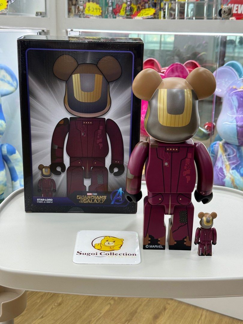 [Pre-Order] BE@RBRICK x Marvel Star-Lord 100%+400% Guardians of the Galaxy  starlord Peter Quill bearbrick starlord