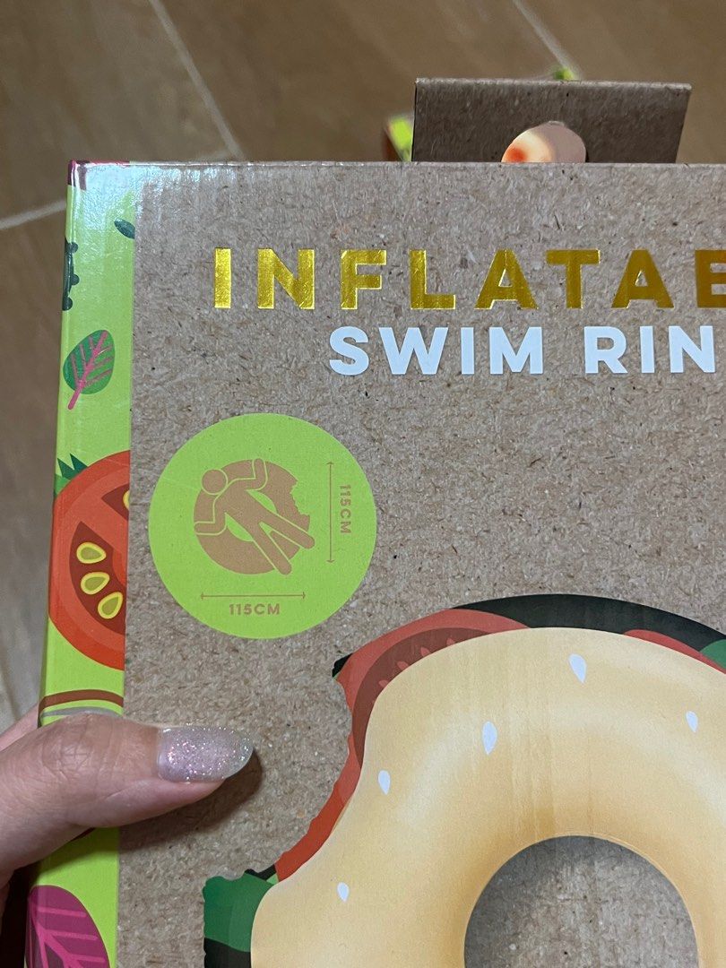 Primark Inflatable Burger Swim Ring Float