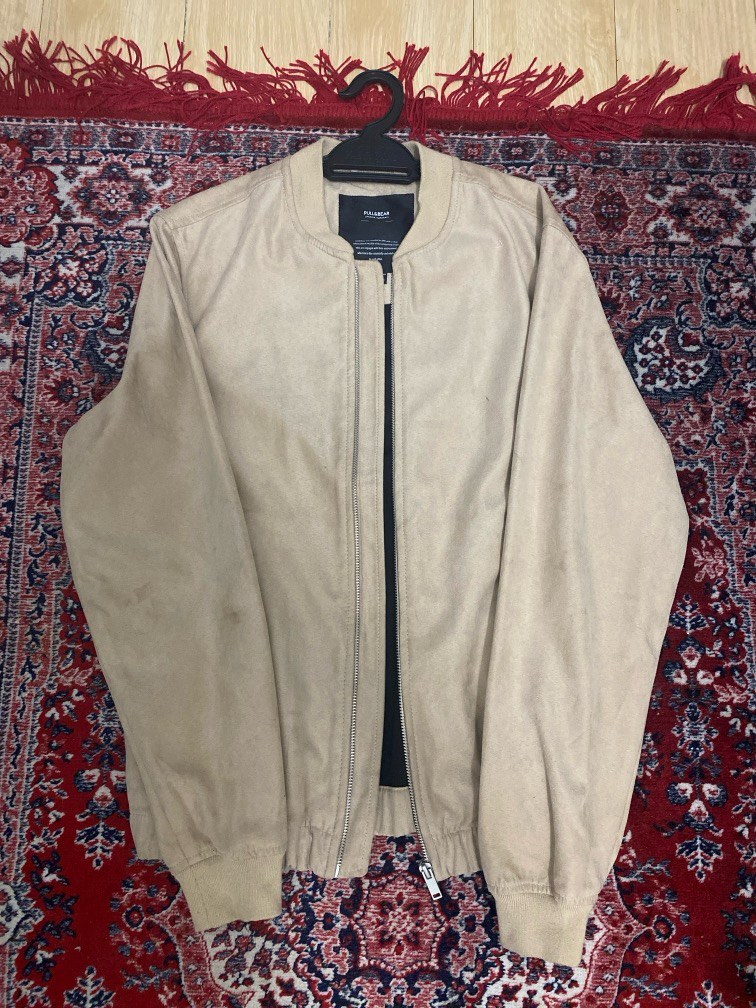 Pull and bear suede bomber jacket store