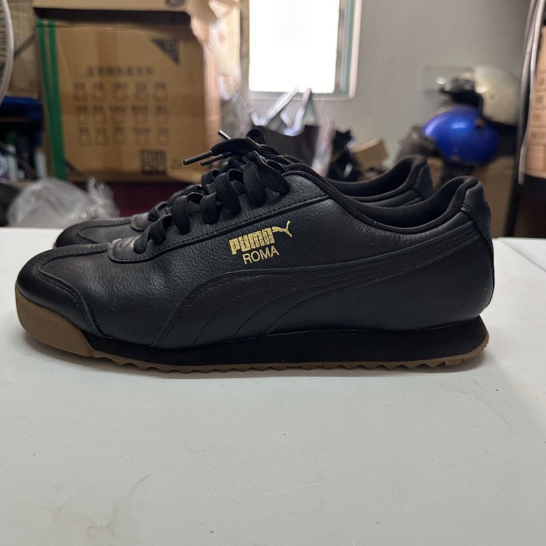 Puma roma deals classic gum black