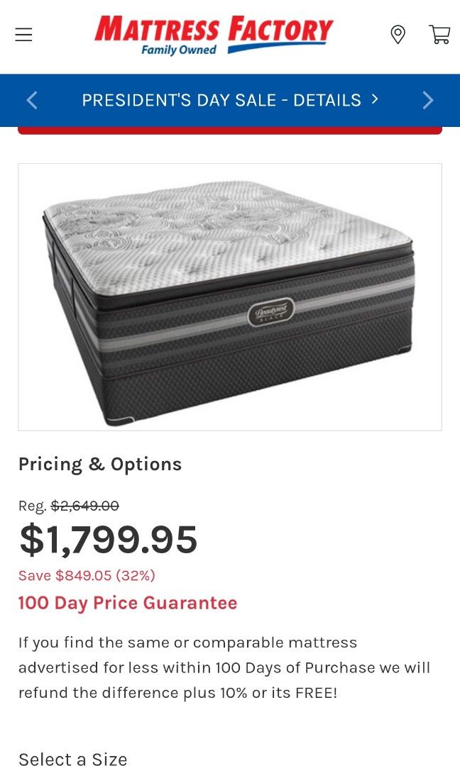 Rare in Market Simmons Beautyrest Black Katarina Queen size