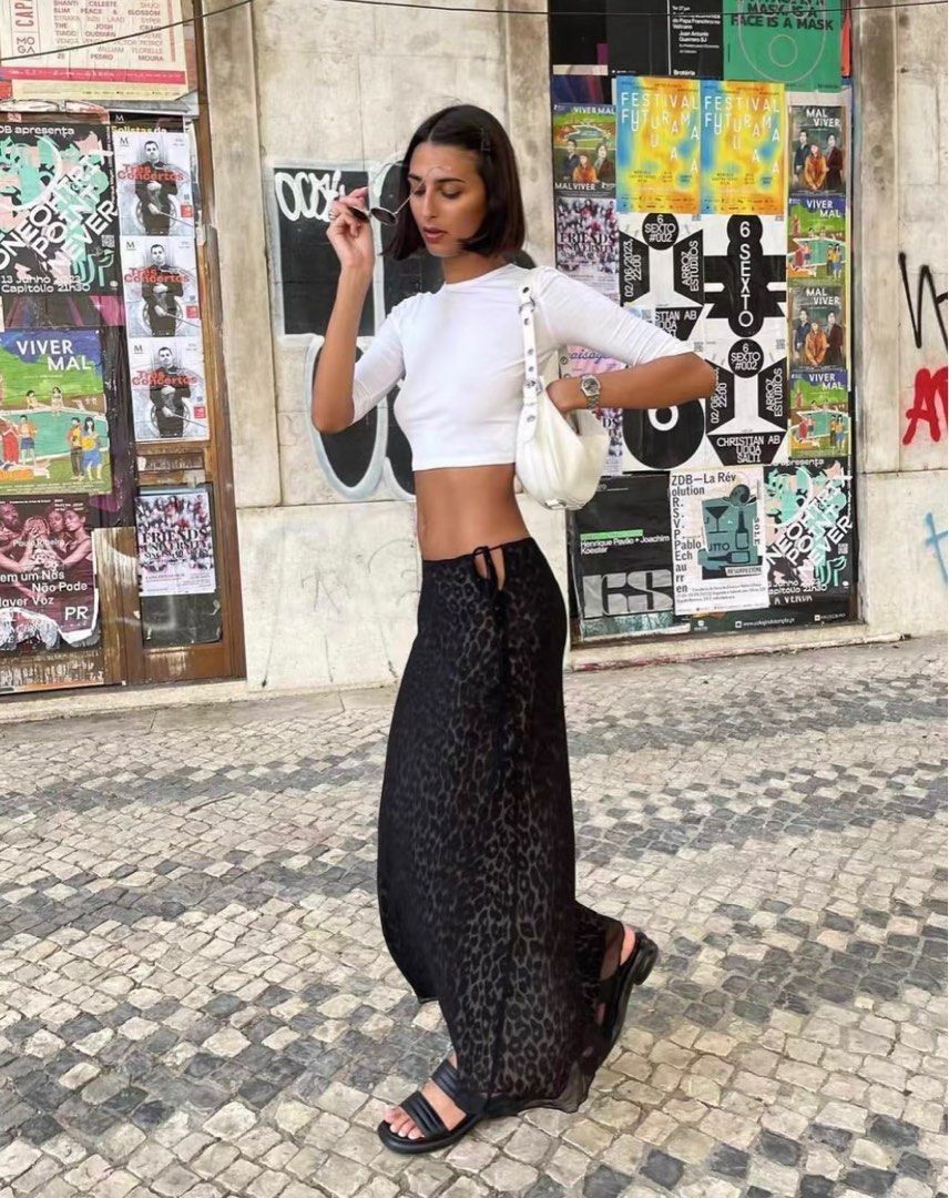 Gigi leopard maxi skirt outlet