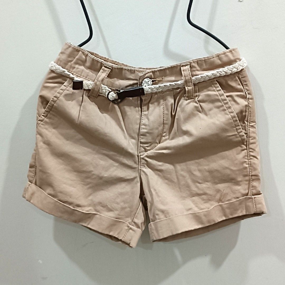 Red tag girls brown shorts size 5 kids bottom wear