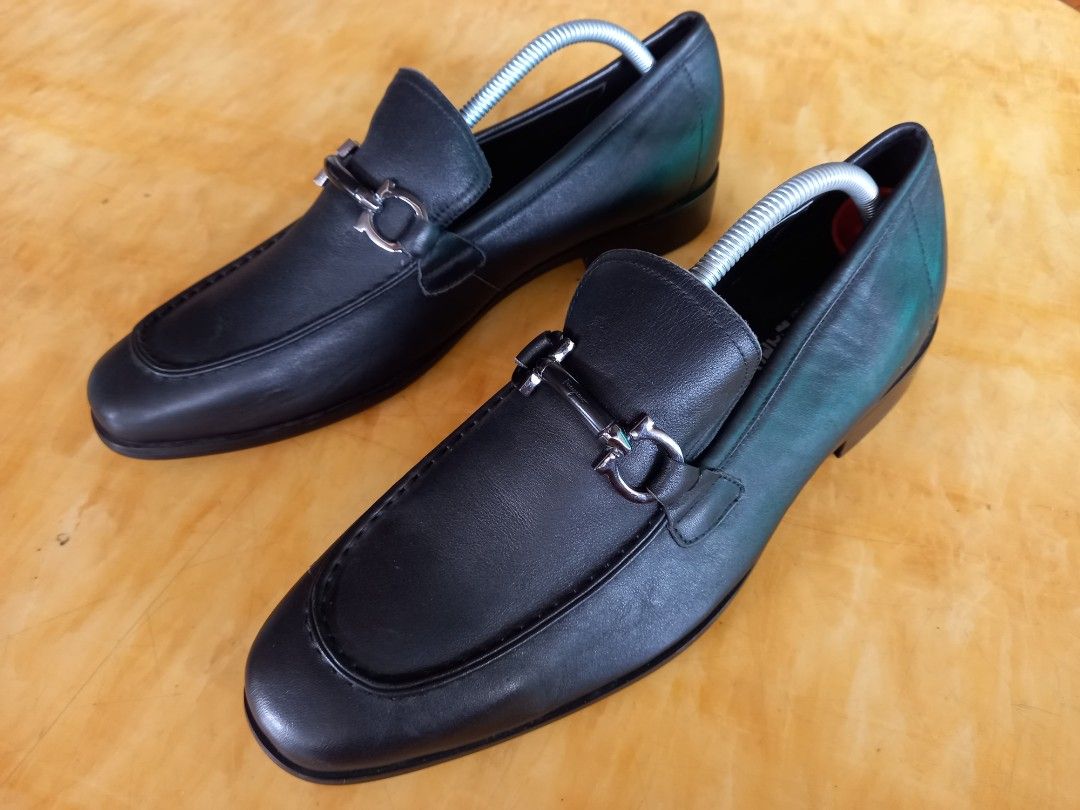 Salvatore ferragamo loafer ori leather made in italy shoes Men s