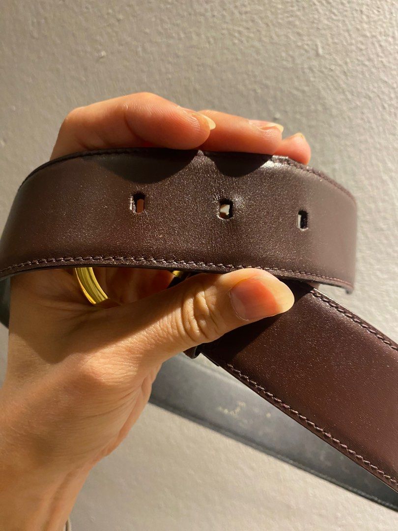 Maroon ferragamo belt hot sale