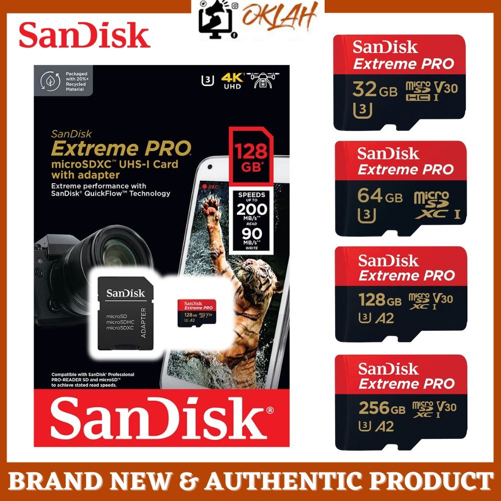  SanDisk Extreme Pro SDXC UHS-I U3 A2 V30 128GB +