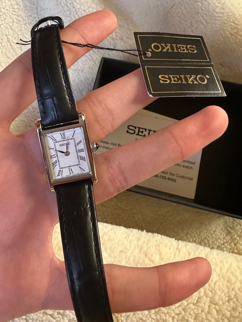 Seiko tank cheap watch ladies