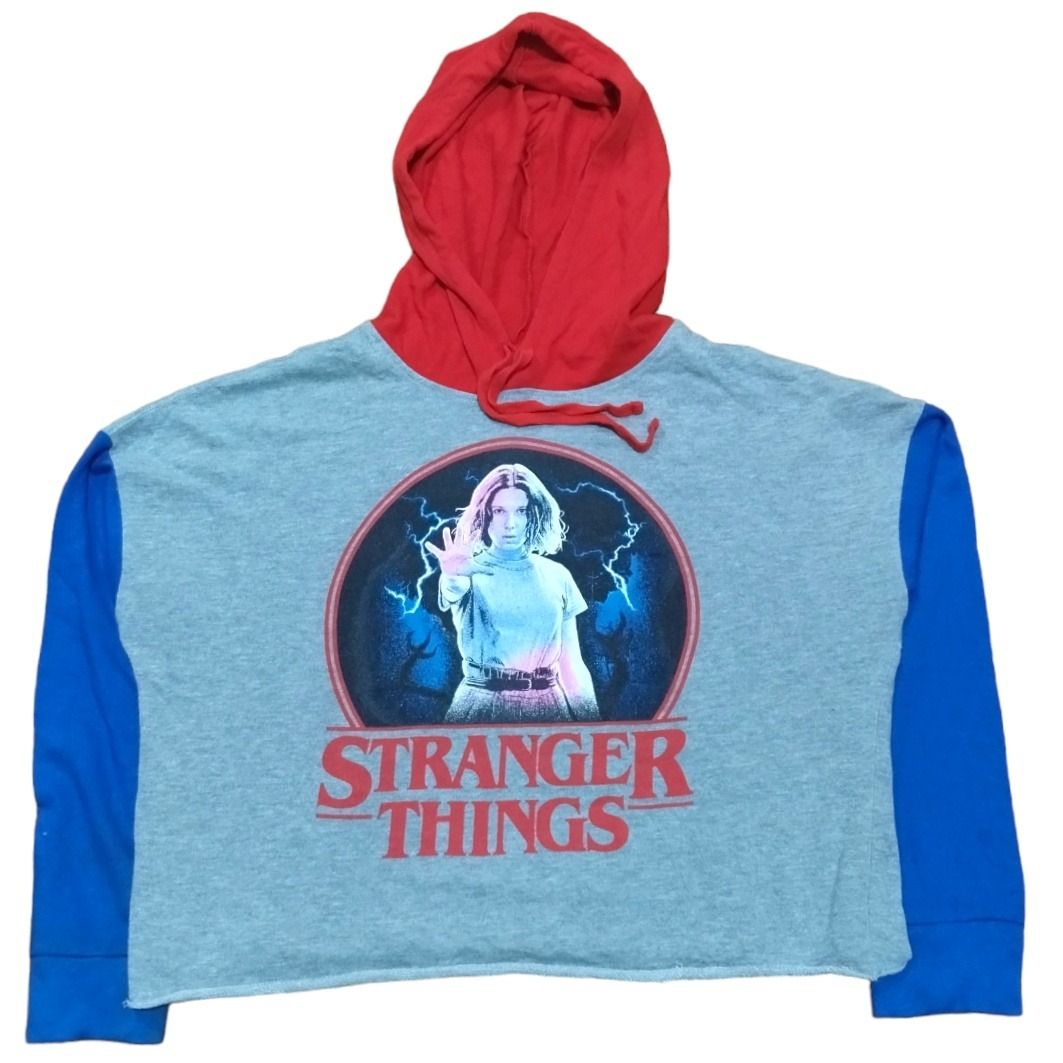 Stranger things crop shop top hoodie
