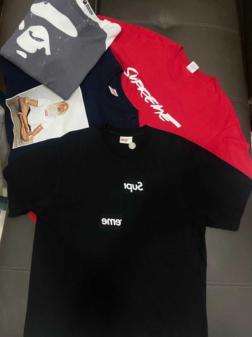 Supreme cdg split box logo tee sales