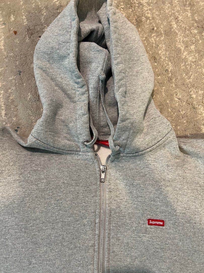 Supreme Small Box Zip Up Hooded Sweatshirt Men s Fashion Tops