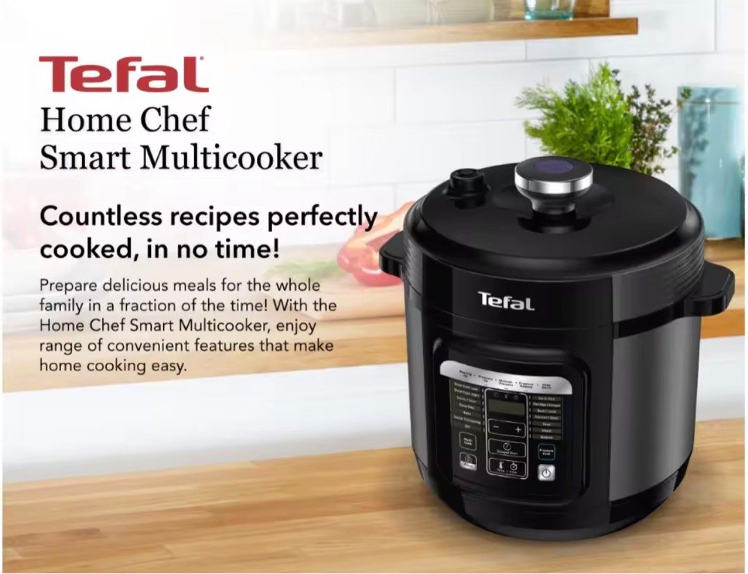 TEFAL CY601 HOME CHEF SMART ELECTRIC PRESSURE AND MULTICOOKER TV