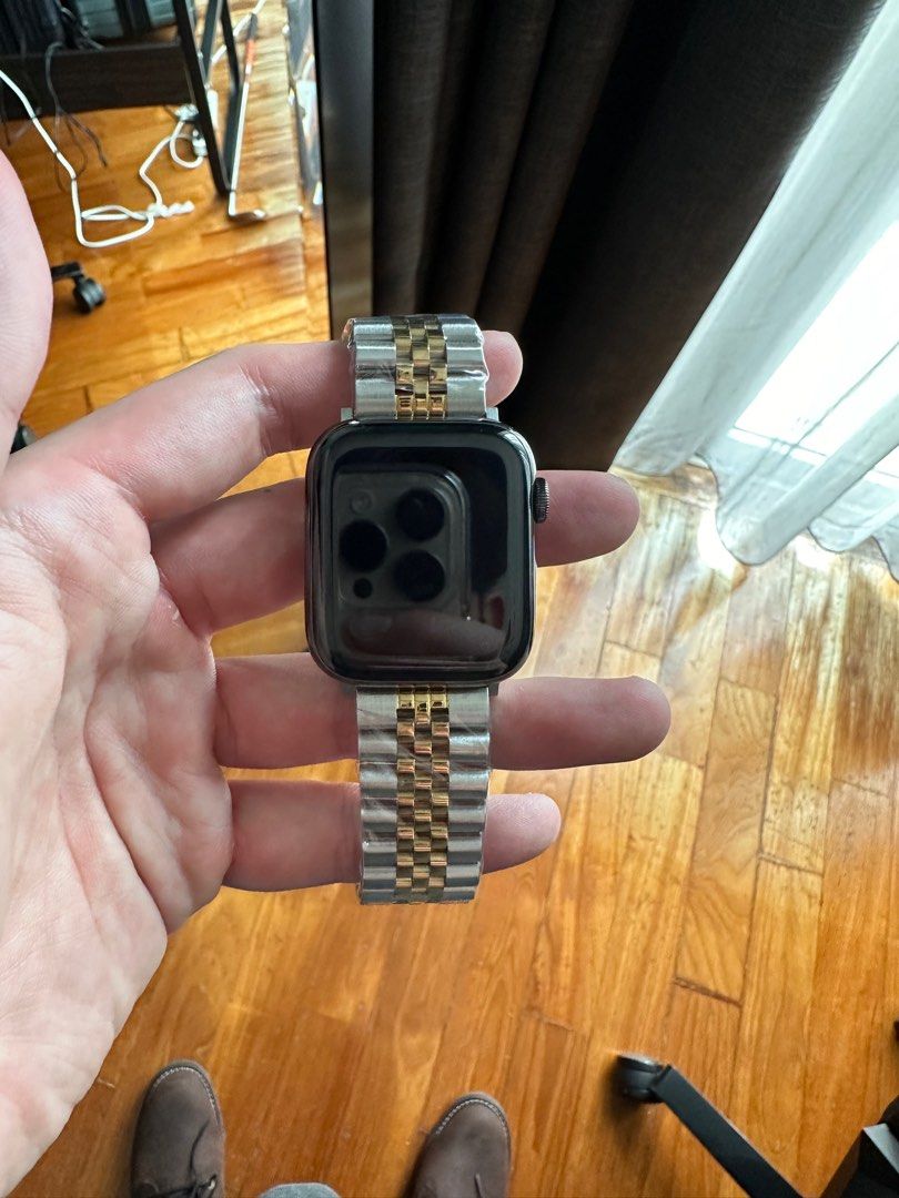 Rolex apple watch band 44mm cheap