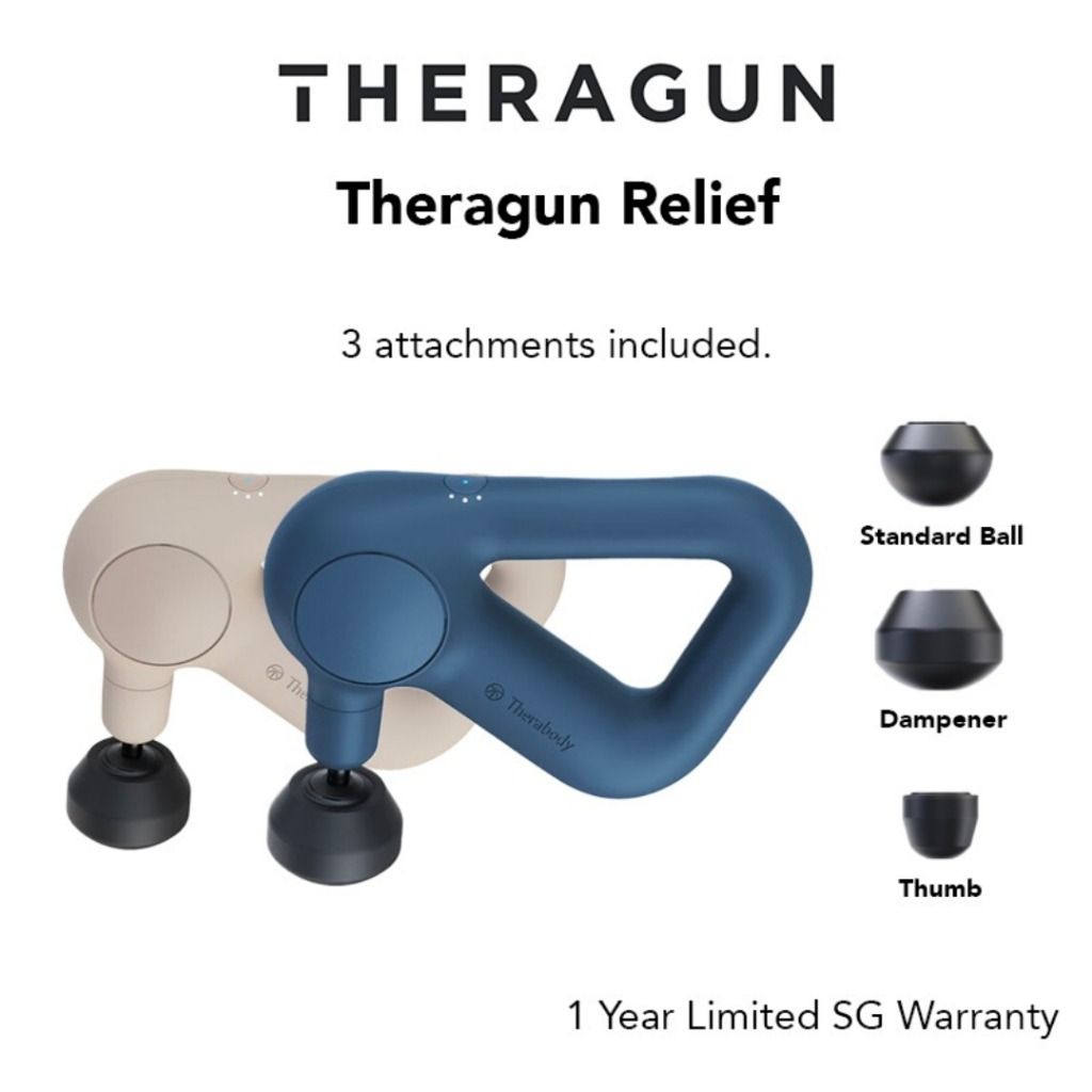Theragun Relief On the Go Treatment Massage Gun Health Nutrition Massage Devices on Carousell